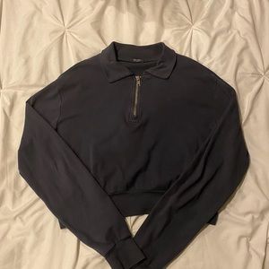 Navy Blue Quarter Zip Long Sleeve